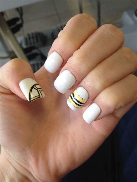 Boston Bruins nail art :) | Nails, Nail art, Nail designs