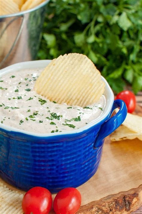 Easy Sour Cream Dip for Chips or Veggies - Dip Recipe Creations