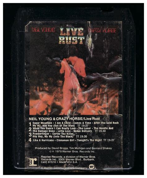 Neil Young - Live Rust 1979 WB A33 8-TRACK TAPE