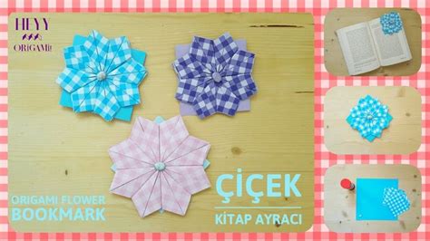 Easy Origami Flower Bookmark | Easy origami flower, Flower bookmark, Origami easy