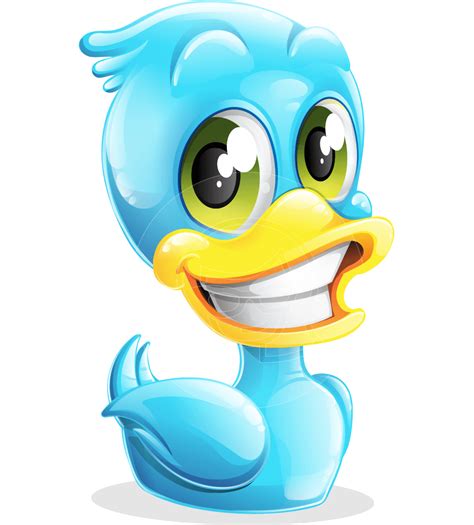 Blue Duck Cartoon Vector Character Vector Cartoon Character | GraphicMama in 2021 | Duck cartoon ...