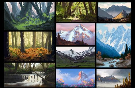 Natural Environment Sketches | FamousFrames