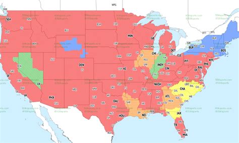 NFL Week 17: TV broadcast maps