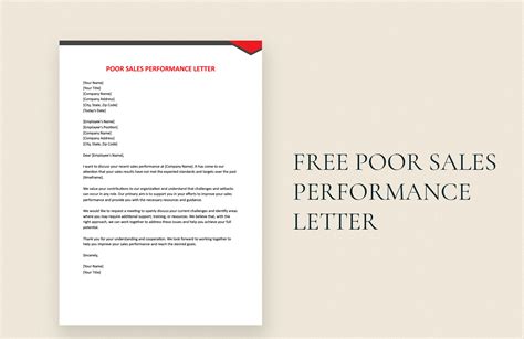 Poor Sales Performance Letter in Word, Google Docs - Download ...