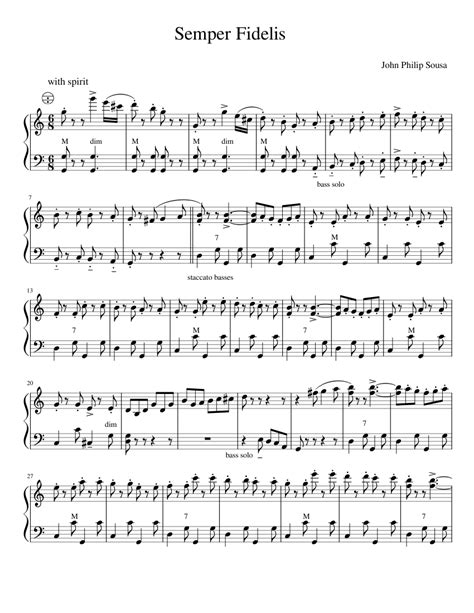 Semper Fidelis Sheet music for Accordion (Solo) | Musescore.com