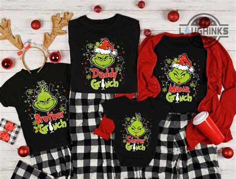 Grinch Shirts For Family Merry Grinchmas Family Matching Christmas ...