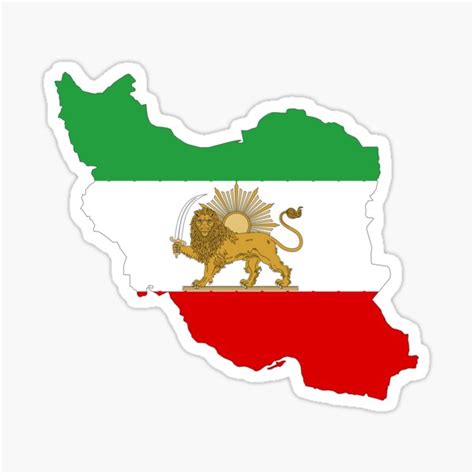 "Persian Flag/Map" Sticker for Sale by ArtEntwined | Redbubble