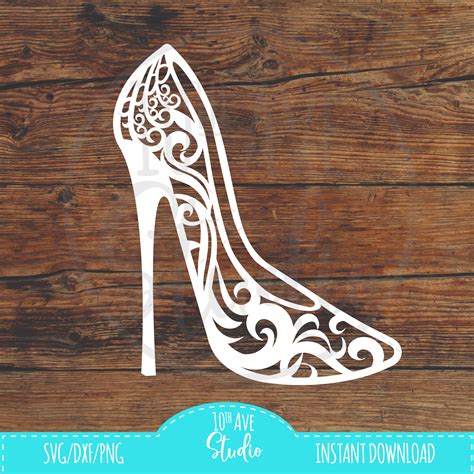 Stiletto High Heel SVG/DXF/PNG Scroll Fancy Flourishes Decal - Etsy