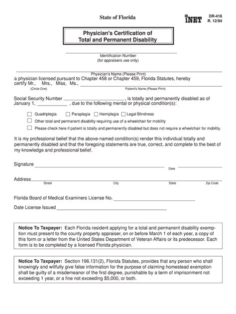 Physicians Certification of Total and Permanent Disability Form in New York - Fill Out and Sign ...