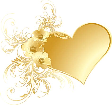 png gold - Buscar con Google | Flower heart, Colorful heart, Happy ...