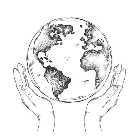 Free Vector | Hand drawn planet earth drawing illustration | Earth ...