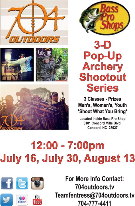 704 Outdoors/Bass Pro Shops 3D Pop Up Archery Shootout Series Kicks Off This Weekend! – 704 outdoors