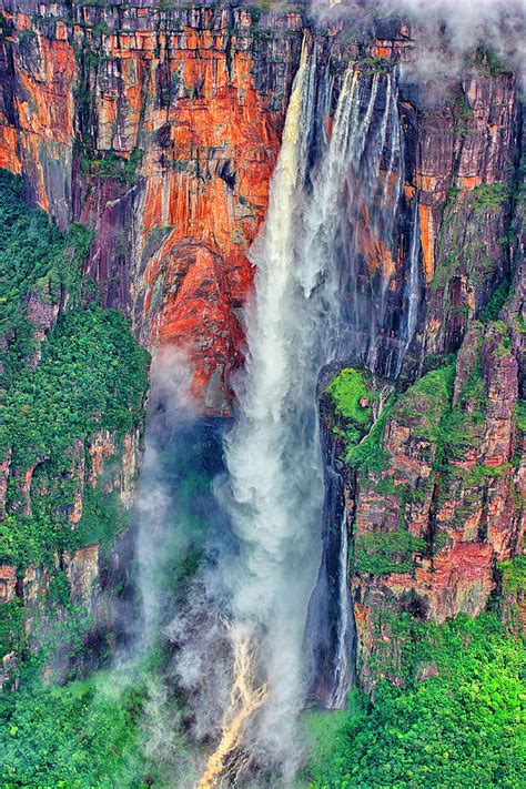 Aerial Of Angel Falls, Canaima National Photograph by David Santiago Garcia - Fine Art America