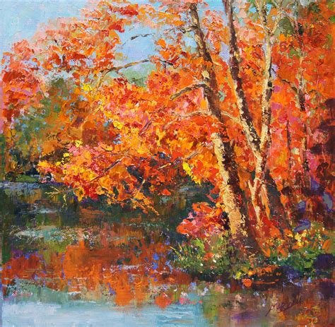 Palette Knife Painters, International: Autumn Reflections oil painting ...