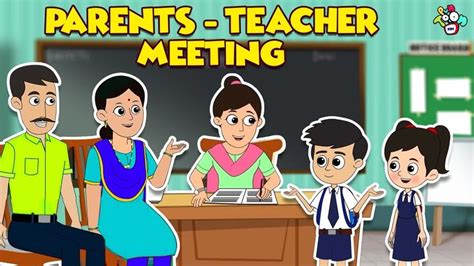 Parents Teacher Meeting | Types of Parents in PTM | English Cartoon ...