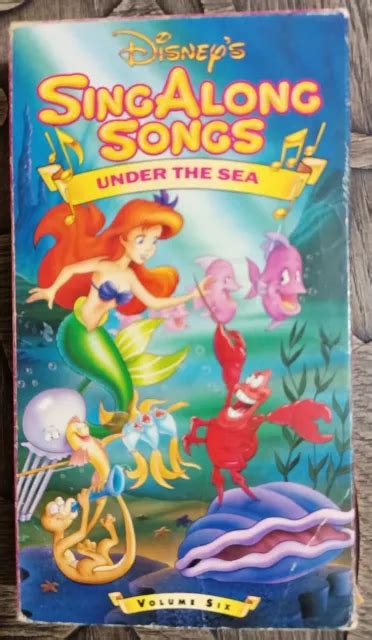 DISNEY SING ALONG Songs Little Mermaid Under the Sea VHS Video Tape VOL 6, RARE $26.19 - PicClick AU