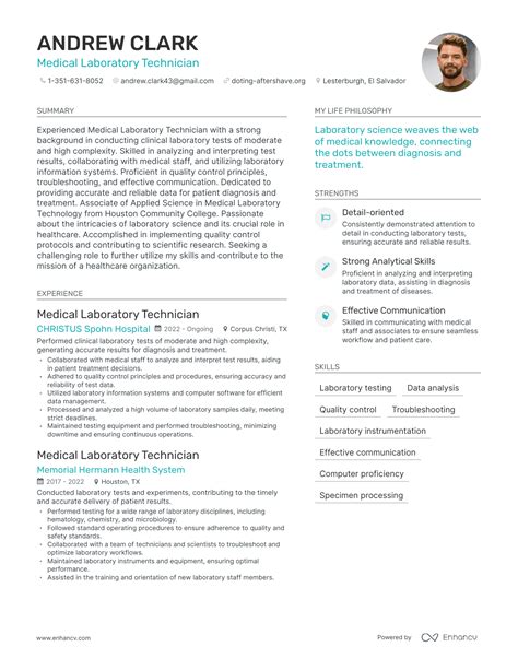 3 Successful Medical Laboratory Technician Resume Examples And Writing Tips for 2024