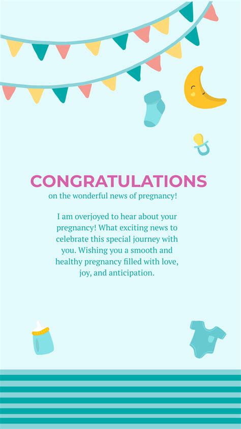 Free Congratulations pregnancy card Template - Edit Online & Download ...