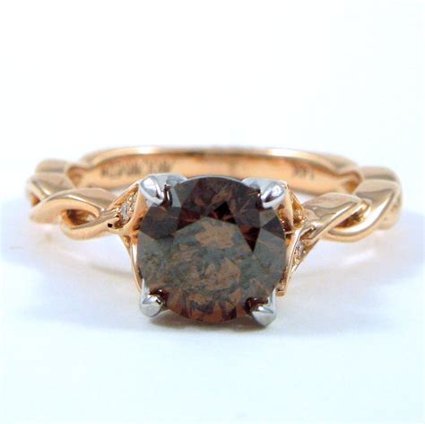 Cognac Diamond Engagement Ring 001-100-01038 Cary | Joint Venture Jewelry | Cary, NC