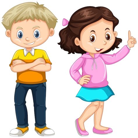 Boy and girl with poland flag Vector | Free Download