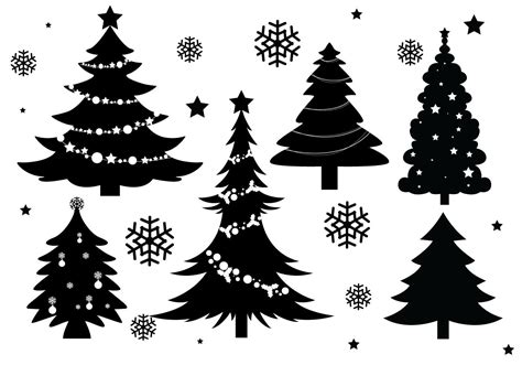 Christmas Tree Silhouette Vectors 98956 Vector Art at Vecteezy