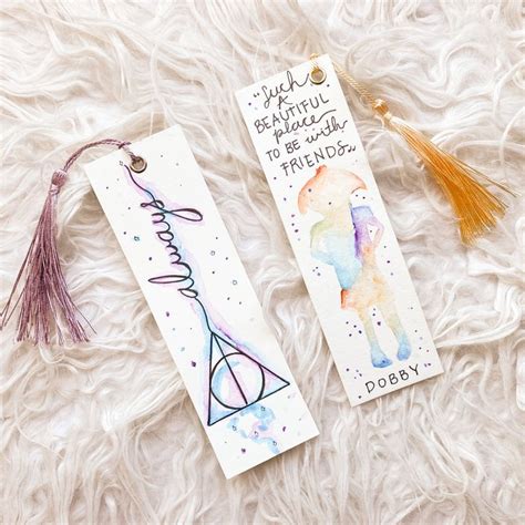 Harry Potter watercolor bookmarks | Harry potter watercolor, Harry potter bookmark, Diy bookmarks