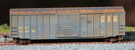 CSX 50' rail box Boxcar custom weathered by American Railroad Customs. | Model railway, Model ...