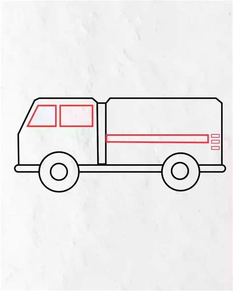 How To Draw Fire Truck In Simple And Easy Steps Guide