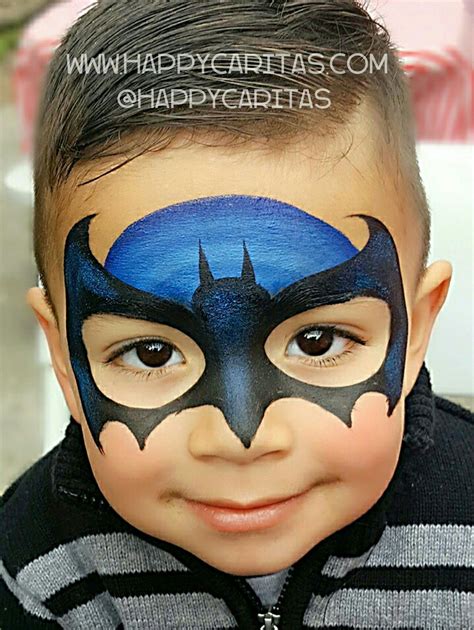 Batman Mask by Happy Caritas. For bookings go to www.happycaritas.com Batman Face Paint ...