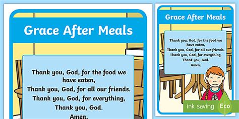 Grace After Meals Display Poster (Teacher-Made) - Twinkl