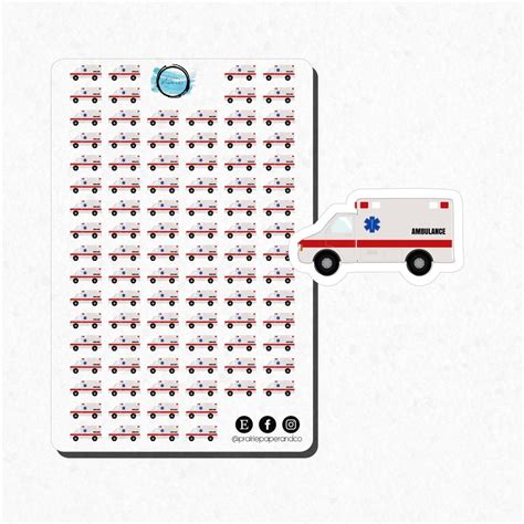 Ambulance Stickers, EMS Stickers, Paramedic Stickers, Emergency Vehicles, Prairie Paper and Co ...