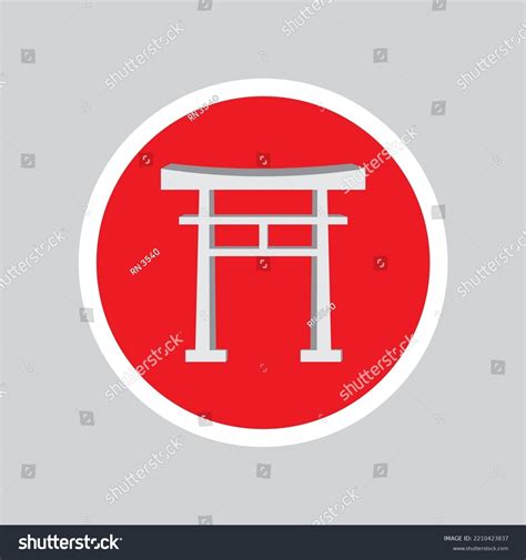 Torii Gate Iconsymbol Japanese Civilization Vector Stock Vector (Royalty Free) 2210423837 ...