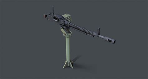 3D ready dshk machine gun - TurboSquid 1460061