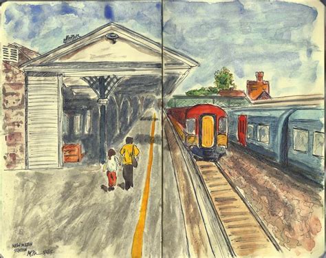 Indian Railway Station Drawing