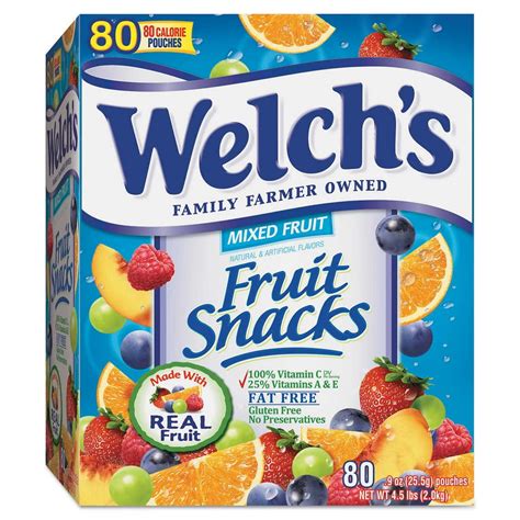 Welch's Gluten-Free Fruit Snacks, Mixed Fruit, 0.9 Oz, 80 Count - Walmart.com - Walmart.com