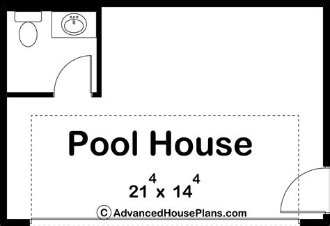 Modern Pool House Plan with Half Bath | Raburn