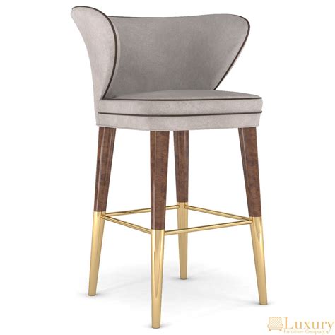 Tyler Luxury Velvet Bar Stool - Luxury Furniture Company