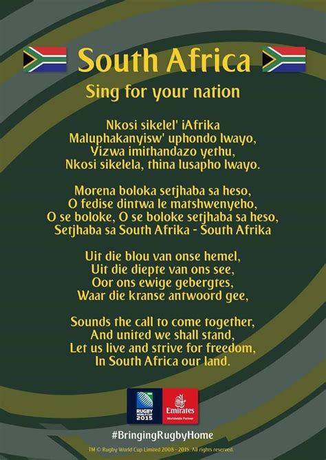 SA National Anthem | south african | Pinterest | National anthem, South ...