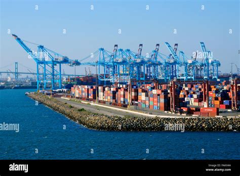 Shipping Port of Los Angeles San Pedro California US Stock Photo, Royalty Free Image: 92635994 ...