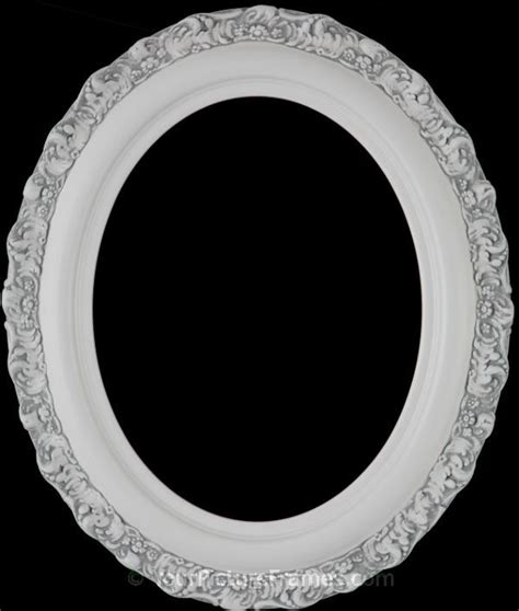 Mia Linen White Oval Picture Frame