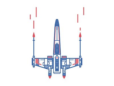 Star Wars X-wing fighter by James Round on Dribbble