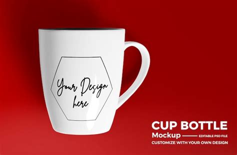 Premium PSD | Mug mockup logo design