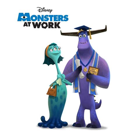 New character artwork from Monsters, Inc. spinoff series Monsters at Work