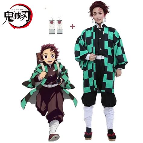 QZBON Adults Cosplay Demon Slayer Kamado Tanjirou Costume - Walmart.com