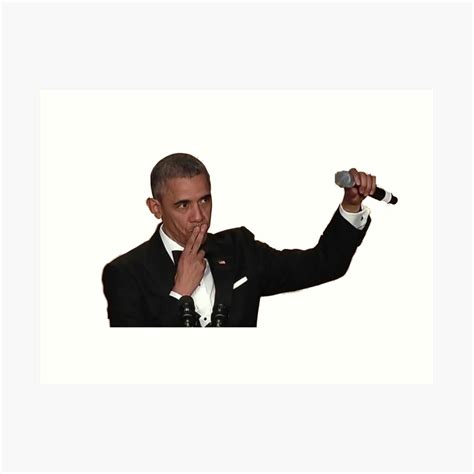 "Barack Obama Mic Drop" Art Print by lulumurph | Redbubble