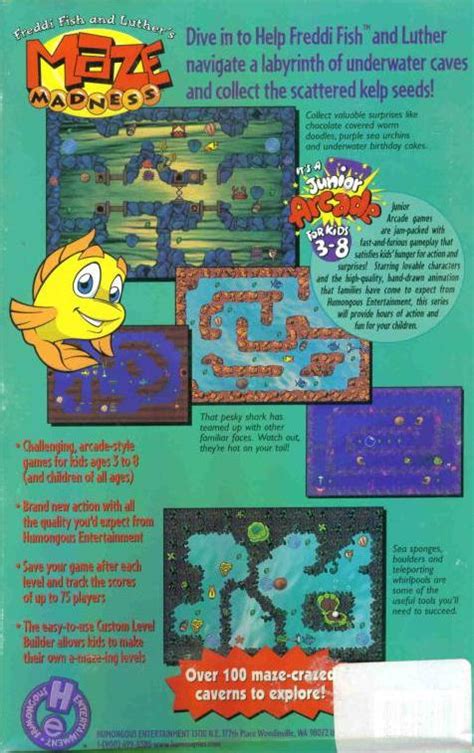 Freddi Fish And Luther's Maze Madness PC CD collect kelp seeds caverns kids game | eBay