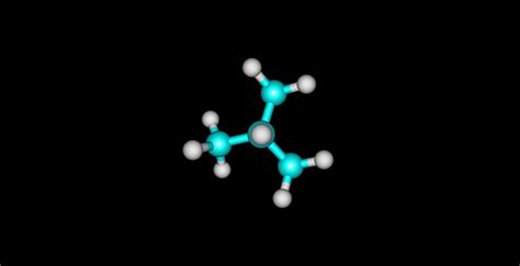 Isobutane Molecular Structure Isolated On Black Stock Photo - Download Image Now - Aerosol Can ...