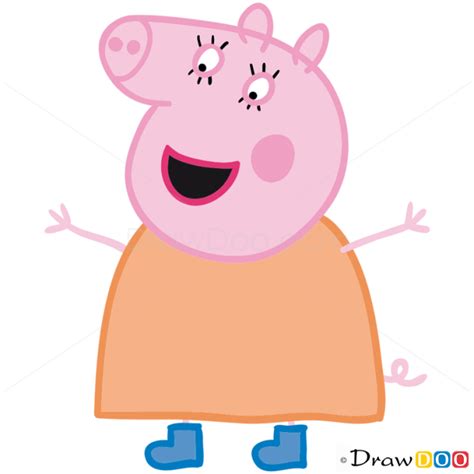 How to Draw Mummy Pig 1, Peppa Pig