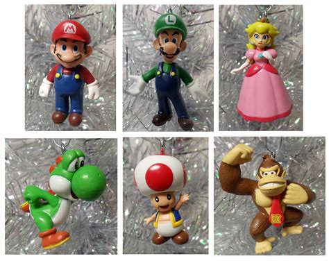 Buy Super Mario Brothers 6 Piece Christmas Holiday Ornament Set ...