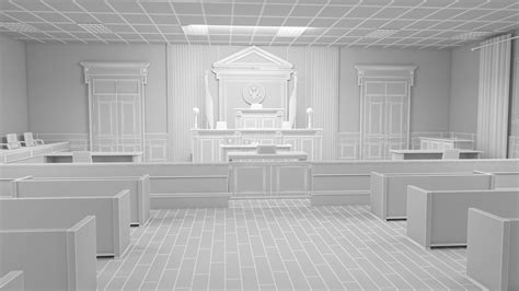 Courtroom Interior 3D model 3D model | CGTrader